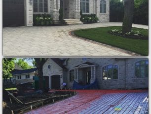 heated driveway construction project